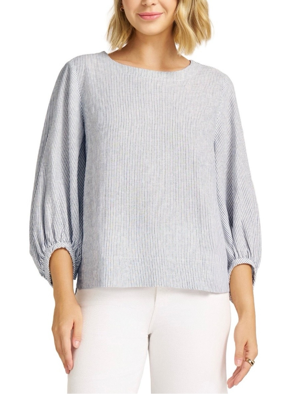 Matty M Women's Linen Blend Top